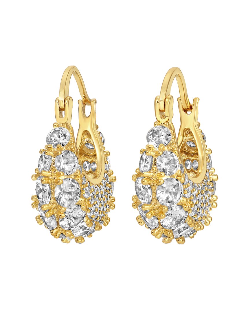 Eye Candy La Women's Ariel 18k Goldplated & Cubic Zirconia Huggie Earrings