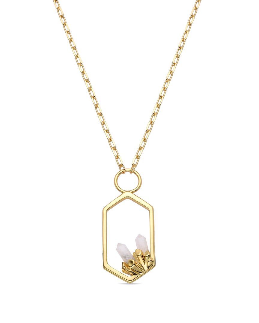 Eye Candy La Clear Quartz Pendant Necklace