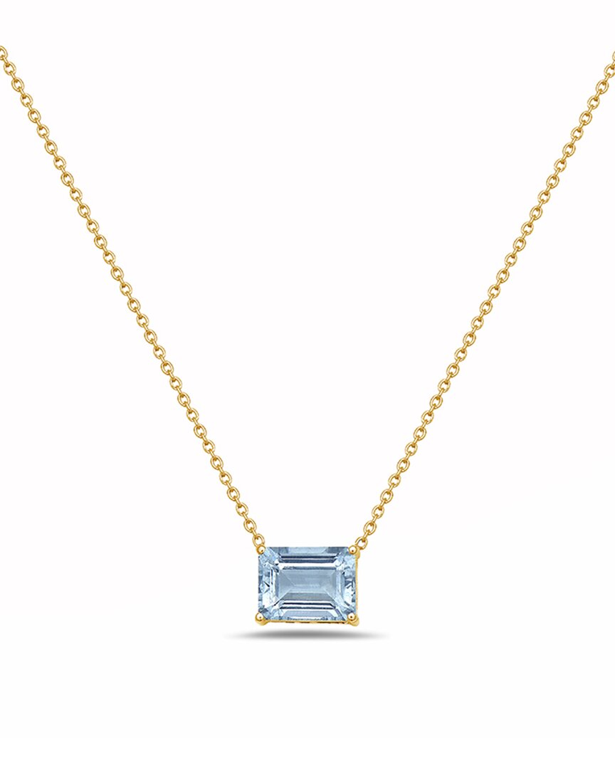 Forever Creations Signature Collection 14k 1.48 Ct. Tw. Diamond & Aquamarine Necklace