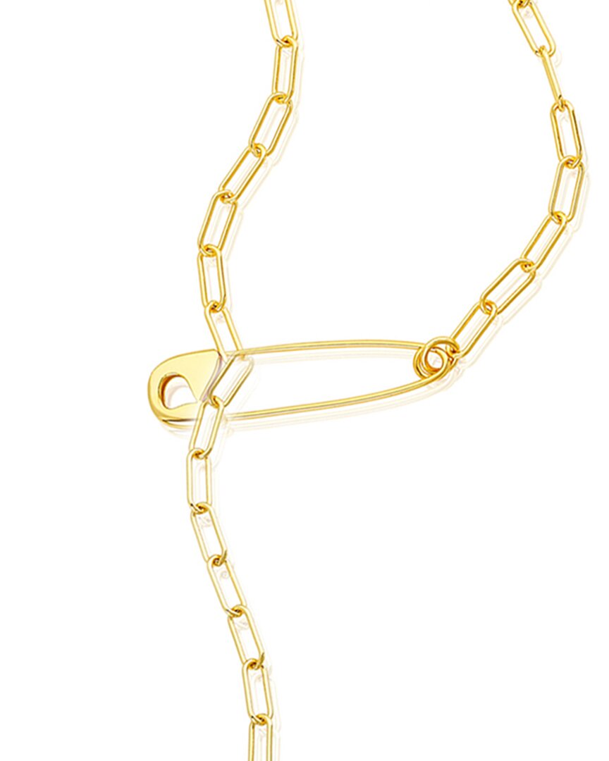 Adornia 14k Plated Safety Pin Necklace