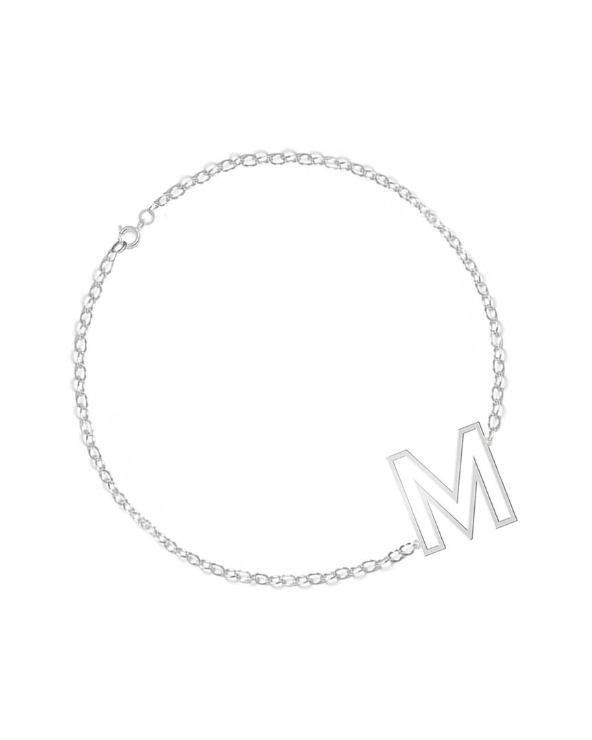 Miriam Merenfeld Jewelry Silver Initial Bracelet (a-z) In Metallic