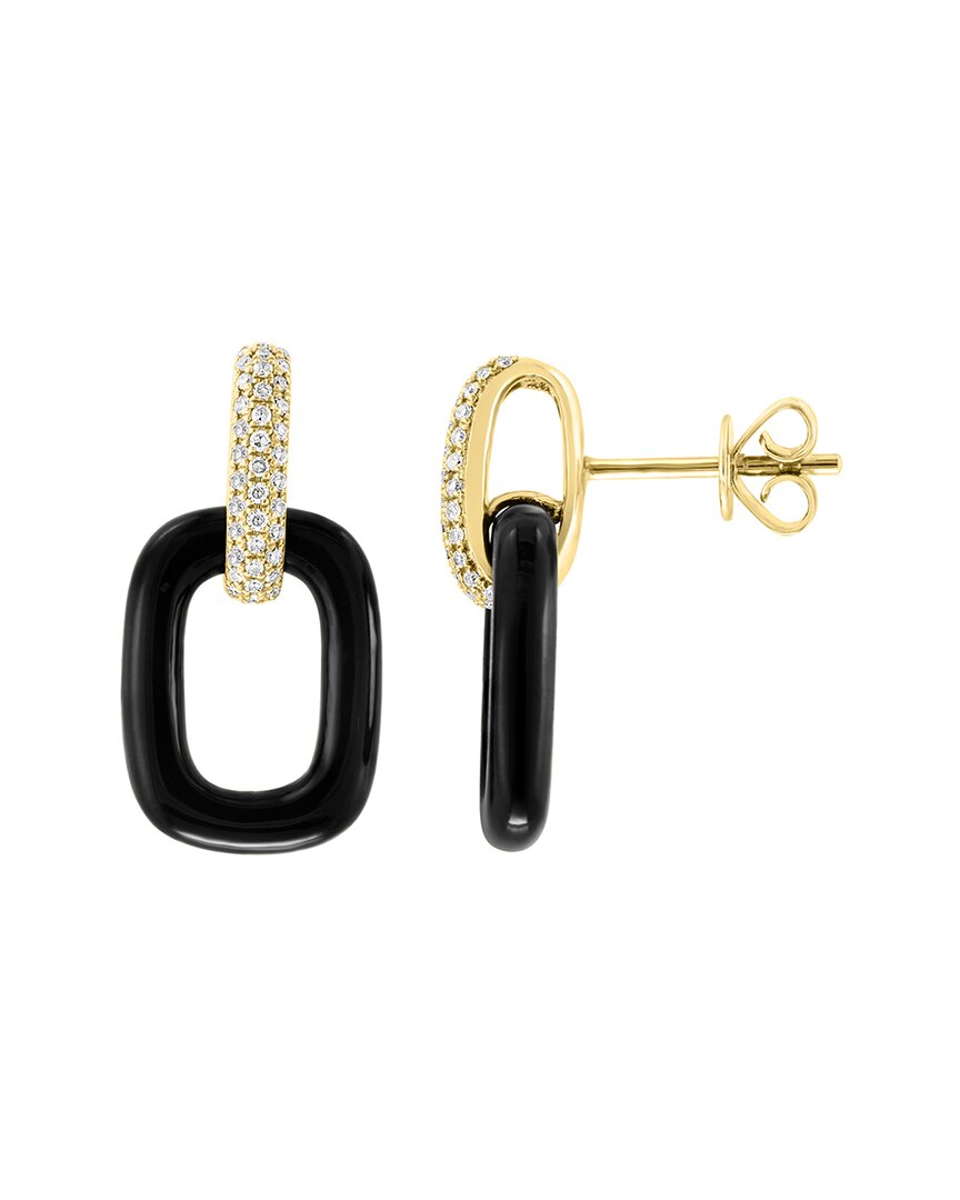 Effy Fine Jewelry 14k 6.64 Ct. Tw. Diamond & Onyx Earrings