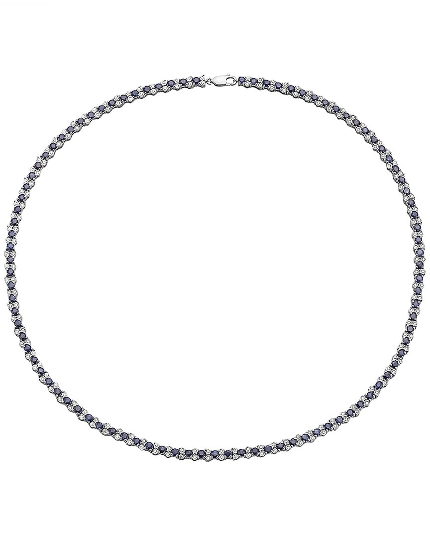 Effy Fine Jewelry Silver 10.81 ct. tw. Diamond & Sapphire Necklace