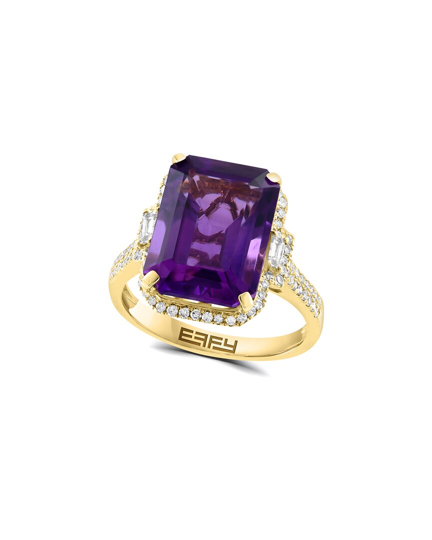 Effy Fine Jewelry 14K 7.75 ct. tw. Diamond & Amethyst Ring