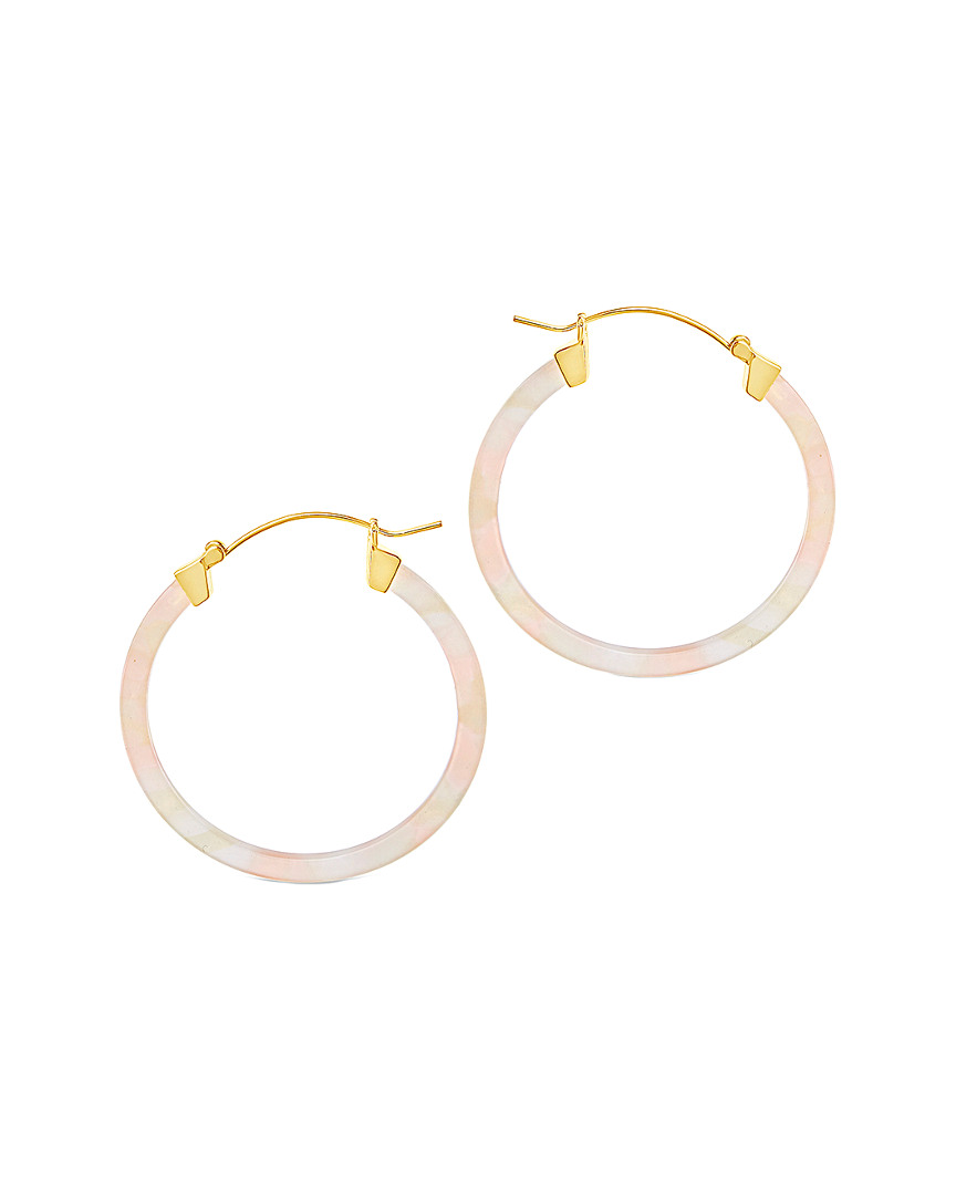 Sterling Forever 14k Plated & Stainless Steel Resin Hoops