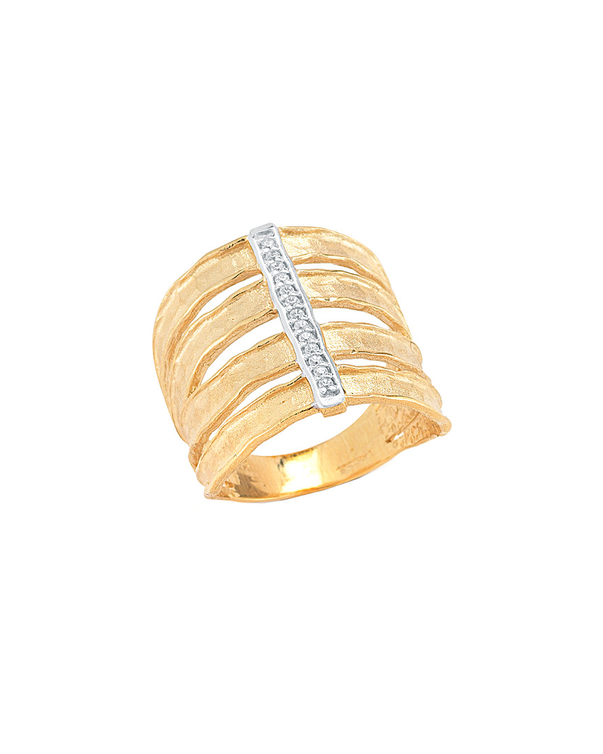 I. Reiss 14k Diamond Cuff Ring