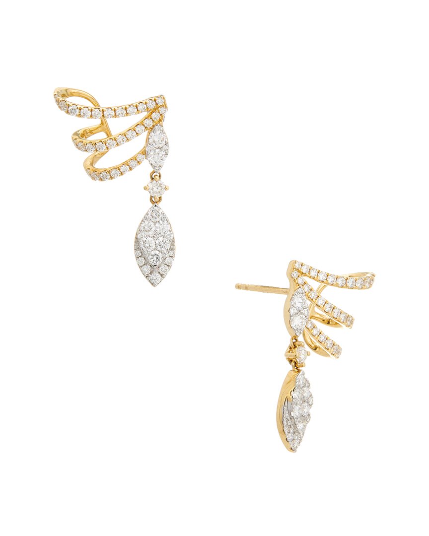 Maitre De Diamant 18k 1.18 Ct. Tw. Diamond Earrings