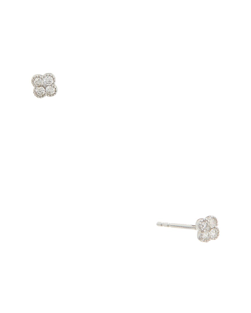 MAITRE DE DIAMANT MAITRE DE DIAMANT 18K 0.14 CT. TW. DIAMOND EARRINGS 