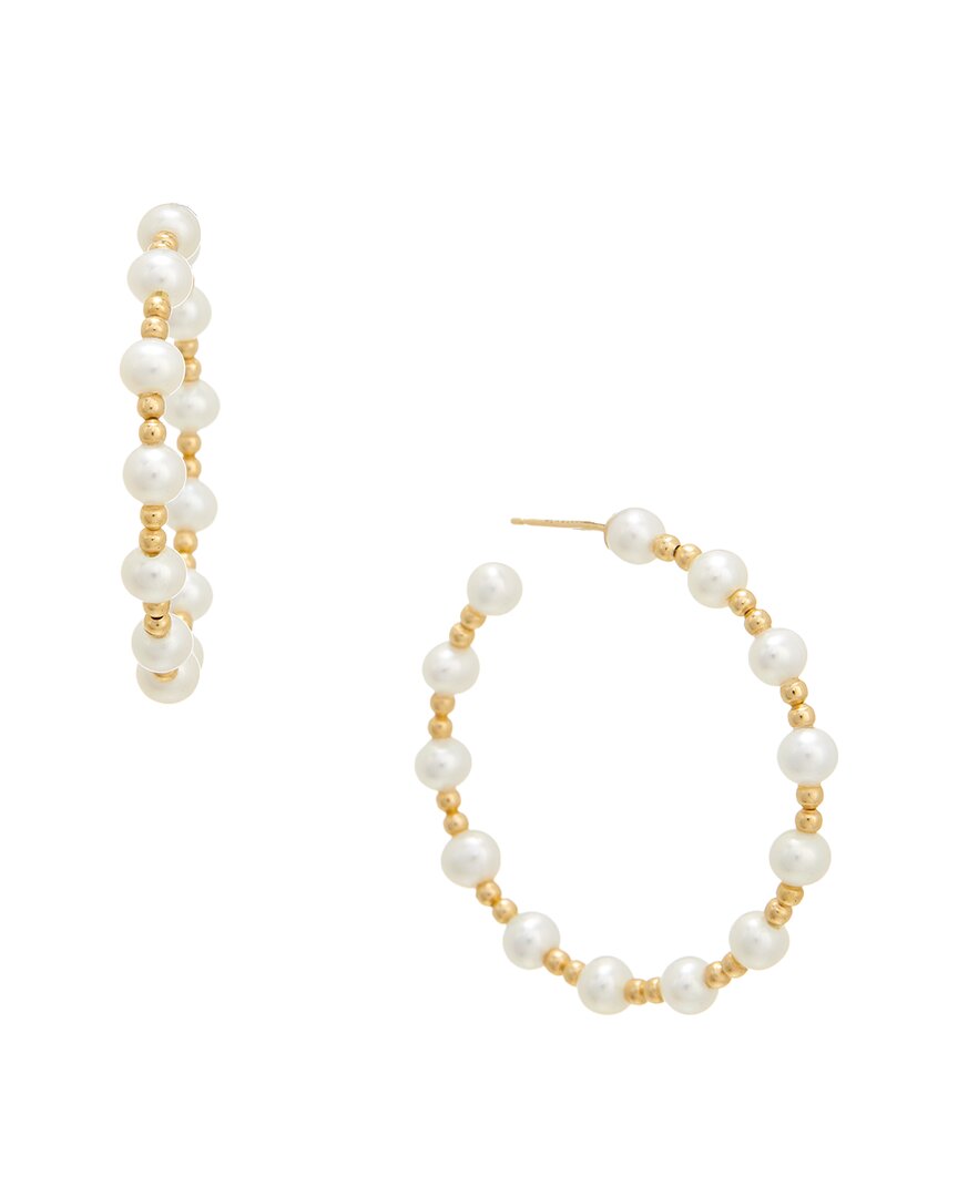 MAITRE DE DIAMANT MAITRE DE DIAMANT 18K PEARL EARRINGS