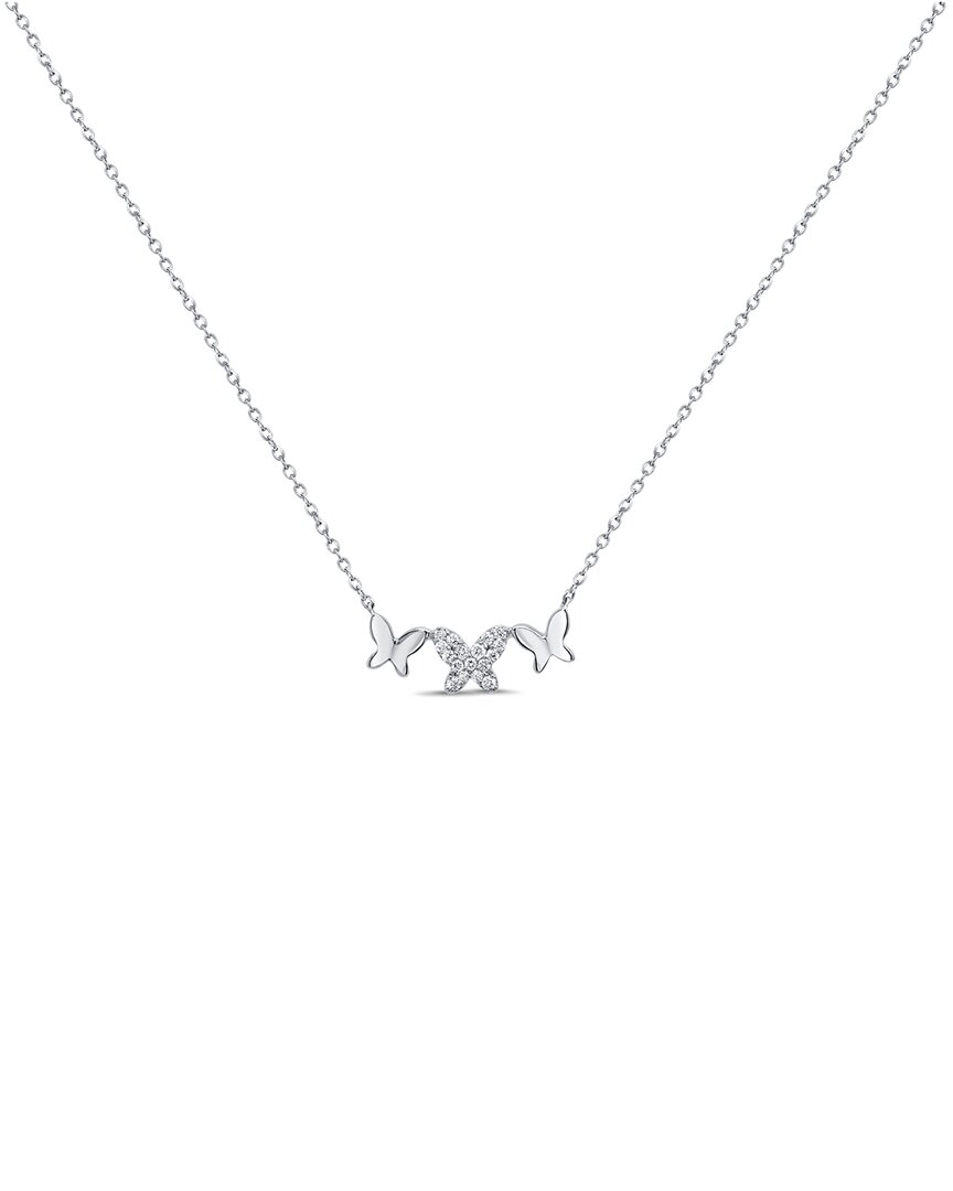 Sabrina Designs 14k 0.09 Ct. Tw. Diamond Butterfly Necklace