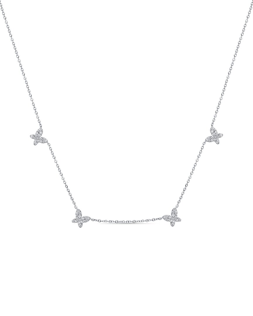 Sabrina Designs 14k 0.35 Ct. Tw. Diamond Butterfly Station Necklace
