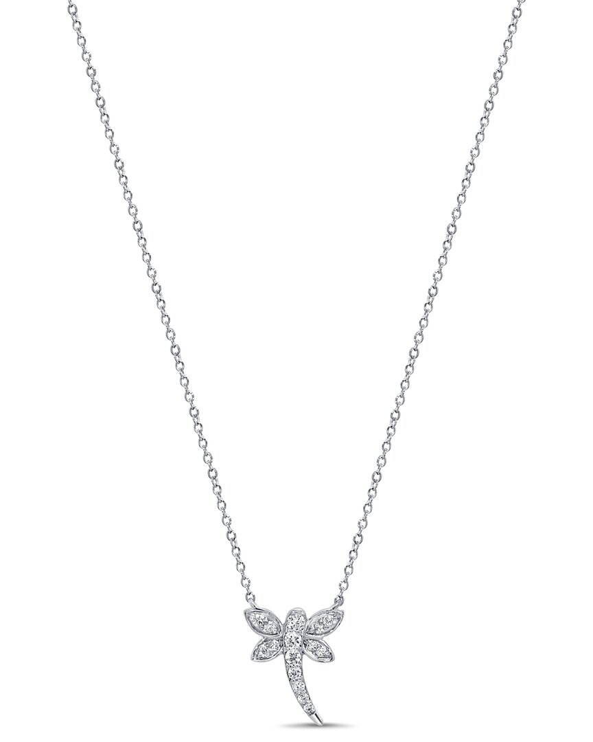 Sabrina Designs 14k 0.13 Ct. Tw. Diamond Dragonfly Necklace