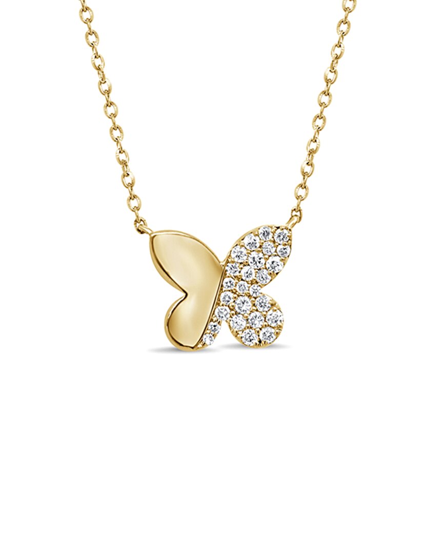 Sabrina Designs 14k 0.15 Ct. Tw. Diamond Butterfly Necklace