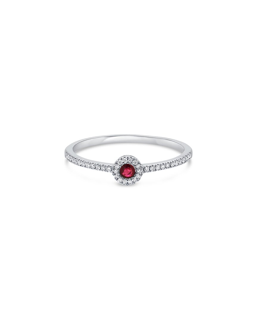 Sabrina Designs 14k 0.13 Ct. Tw. Diamond & Ruby Ring