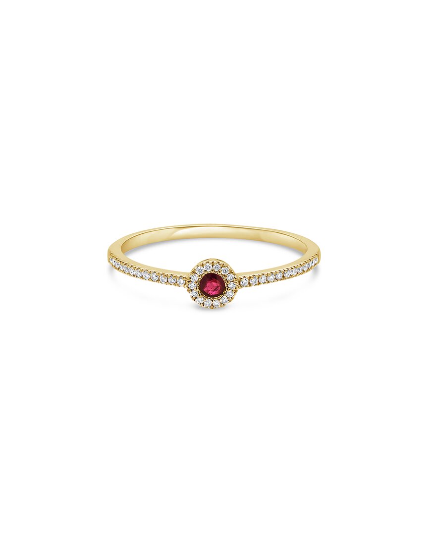 Sabrina Designs 14k 0.13 Ct. Tw. Diamond & Ruby Ring
