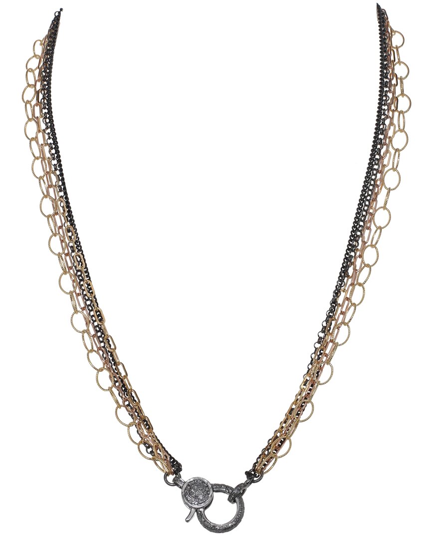 MARGO MORRISON MARGO MORRISON 18K SILVER & ROSE GOLD 0.57 CT. TW. DIAMOND NECKLACE