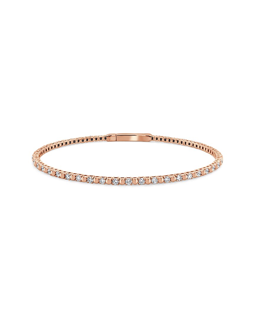 Sabrina Designs 14k Rose Gold 0.88 Ct. Tw. Diamond Flexible Bangle Bracelet