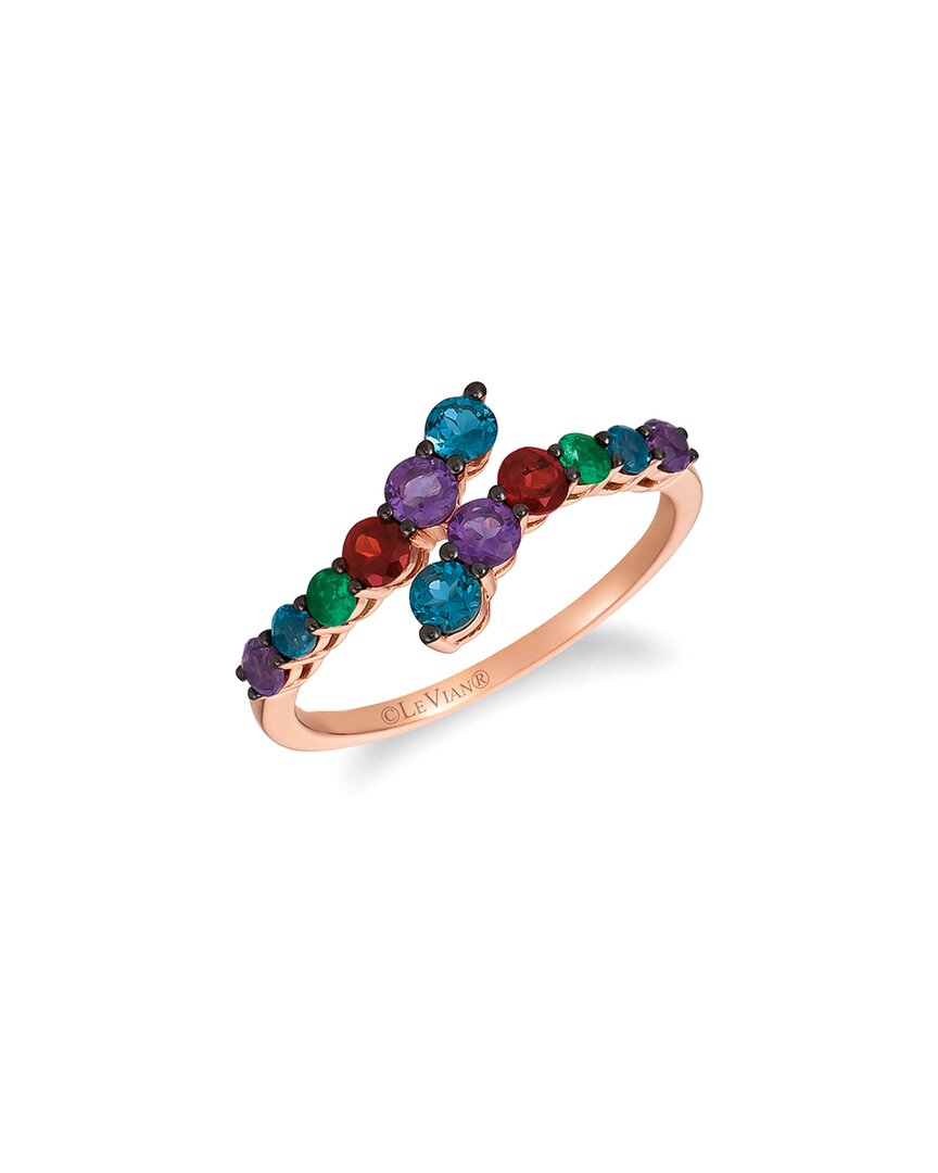 Le Vian ® Rainbow Bypass 14k Rose Gold 0.88 Ct. Tw. London Blue Topaz Ring In Gold