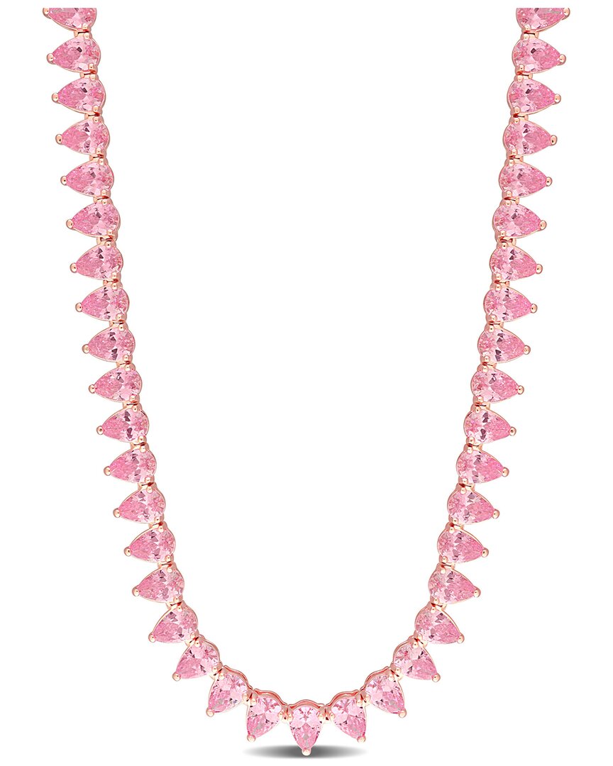 Rina Limor Silver 44.50 Ct. Tw. Lab-grown Sapphire Necklace