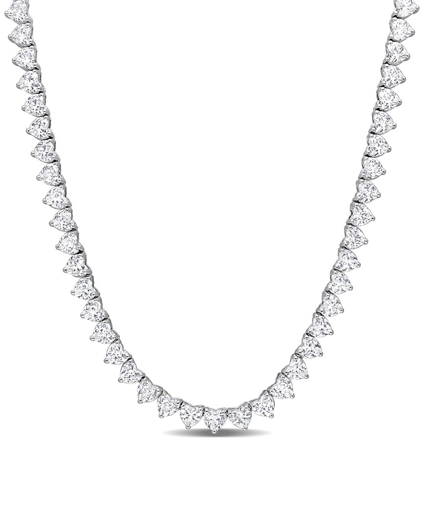 Rina Limor Silver 31.20 Ct. Tw. Lab-grown Sapphire Necklace In Metallic