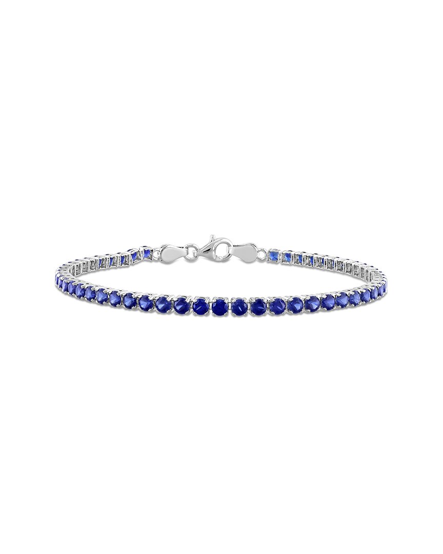 Rina Limor Silver 6.12 Ct. Tw. Lab-grown Sapphire Bracelet