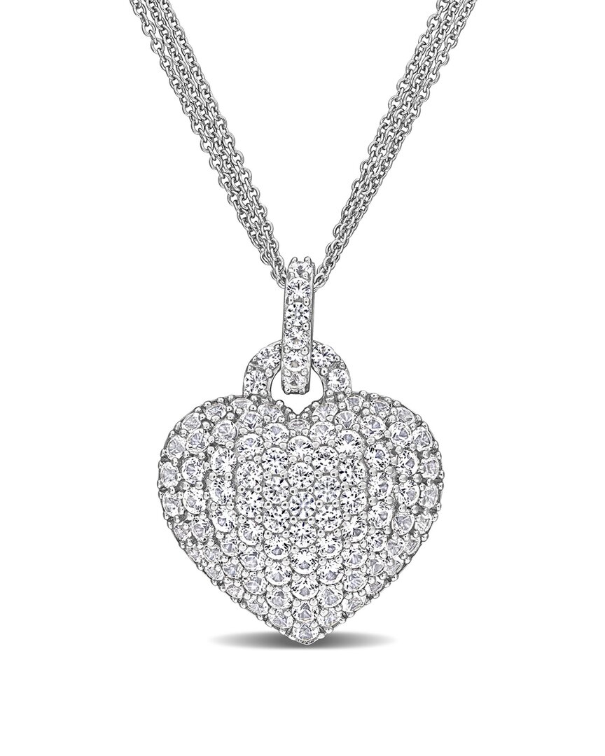 Rina Limor Silver 3.47 Ct. Tw. Lab-grown Sapphire Pendant