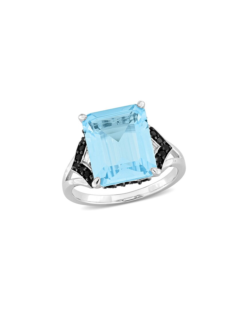 Rina Limor Silver 7.92 Ct. Tw. Sky Blue Topaz & Sapphire Ring