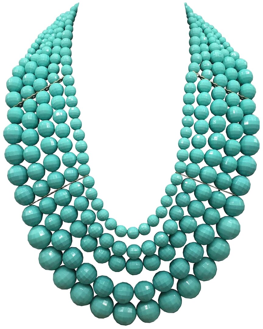 Liv Oliver 18k Plated Turquoise Layered Necklace