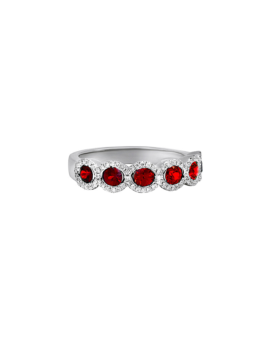 Diana M. Fine Jewelry 18k 1.01 Ct. Tw. Diamond & Ruby Ring
