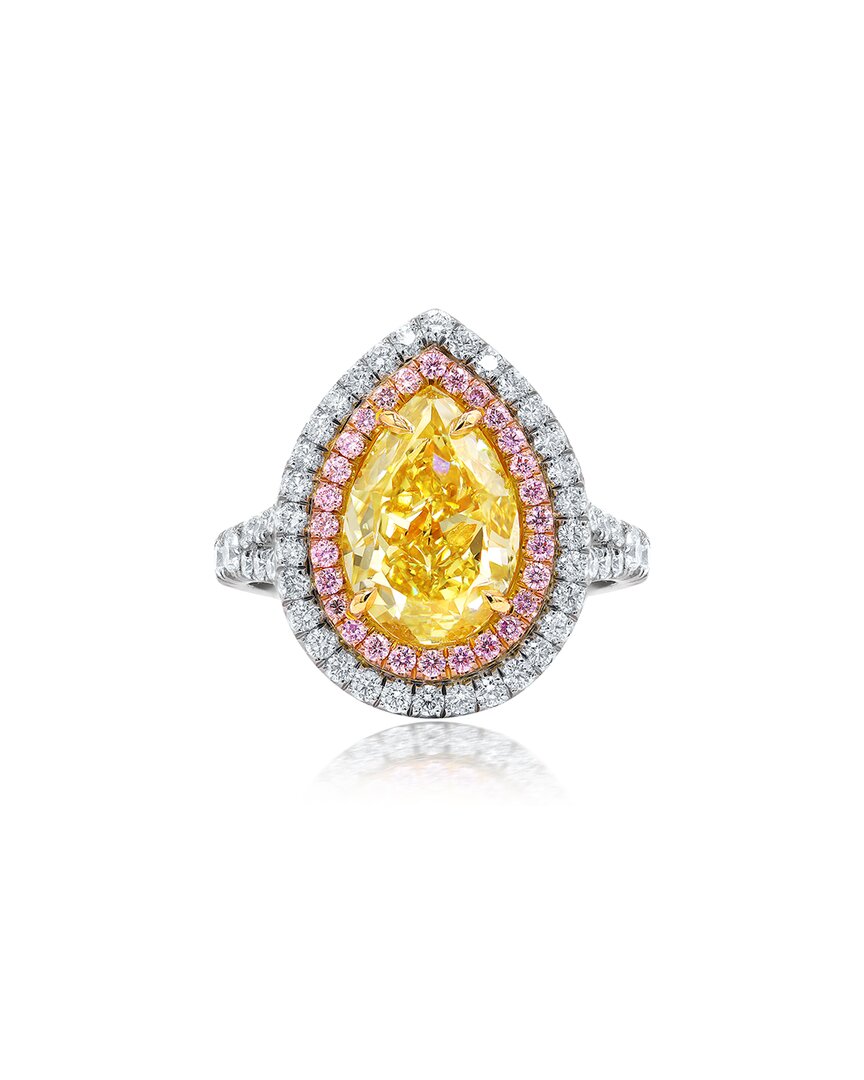 Diana M. Fine Jewelry White Gold 3.50 Ct. Tw. Diamond Half-set Ring