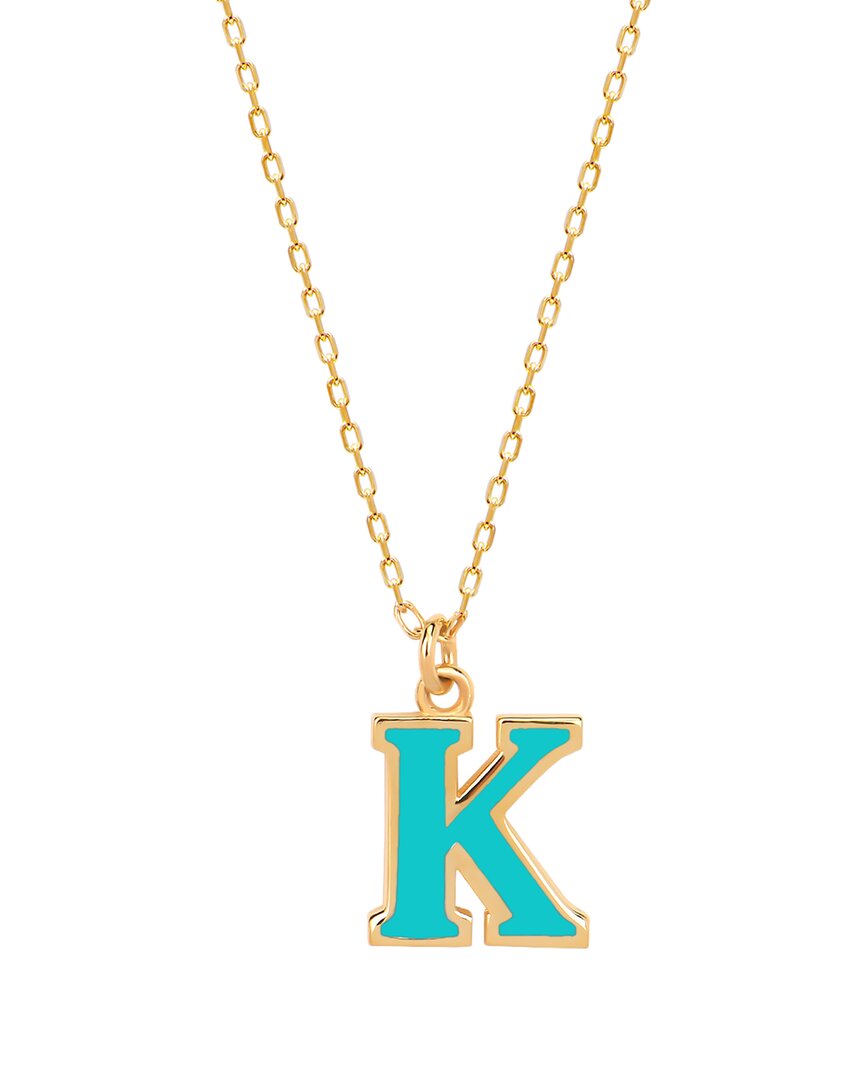 Gabi Rielle Women's Love In Bloom 14k Gold Vermeil Sterling Silver & Enamel Initial K Necklace