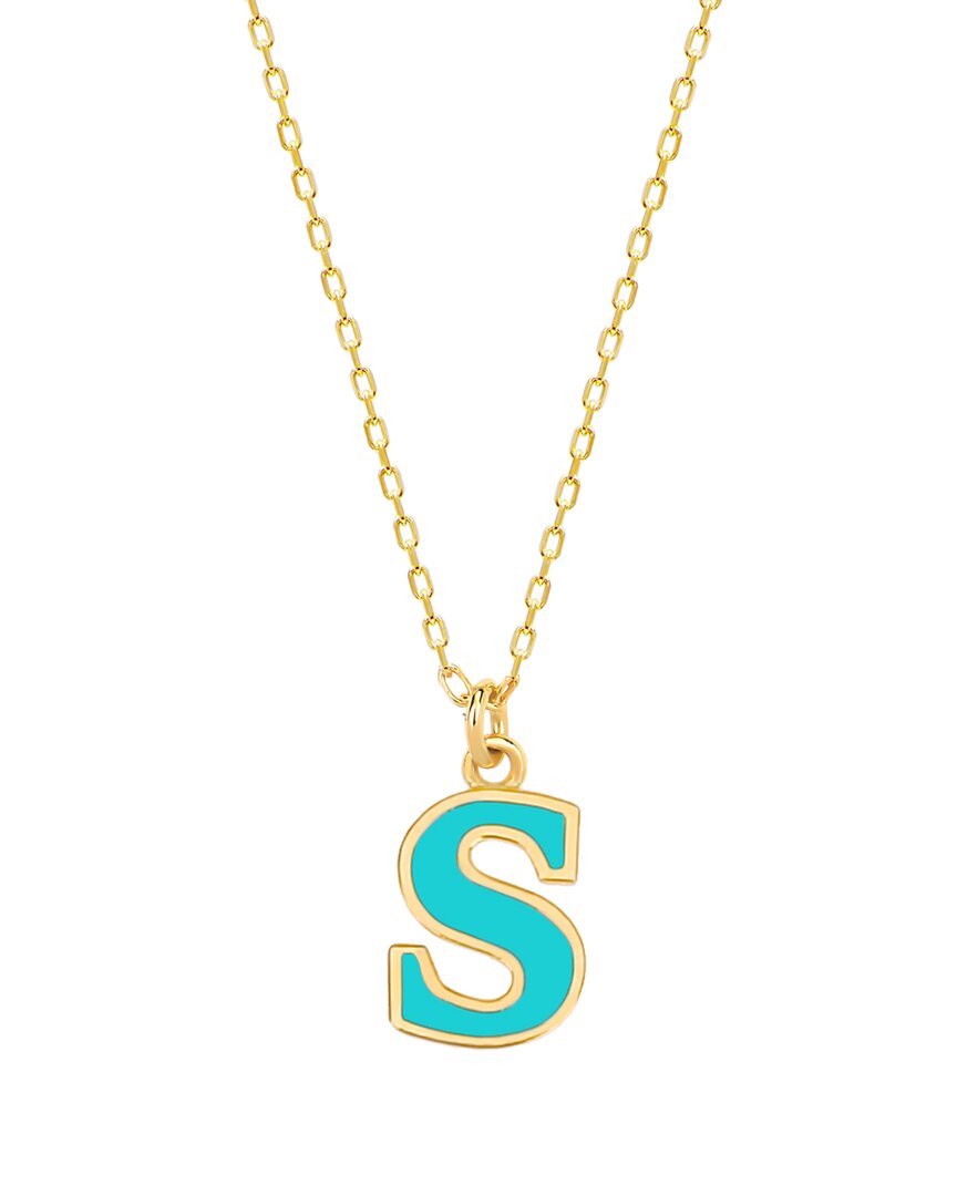 Shop Gabi Rielle Love In Bloom 14k Over Silver S Initial Necklace
