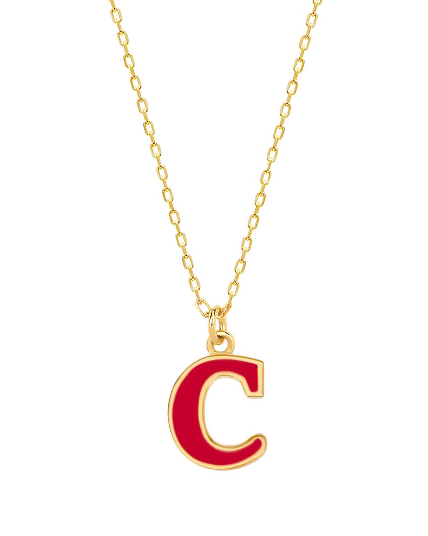 Gabi Rielle Women's Love In Bloom 14k Gold Vermeil Sterling Silver & Enamel Initial Necklace