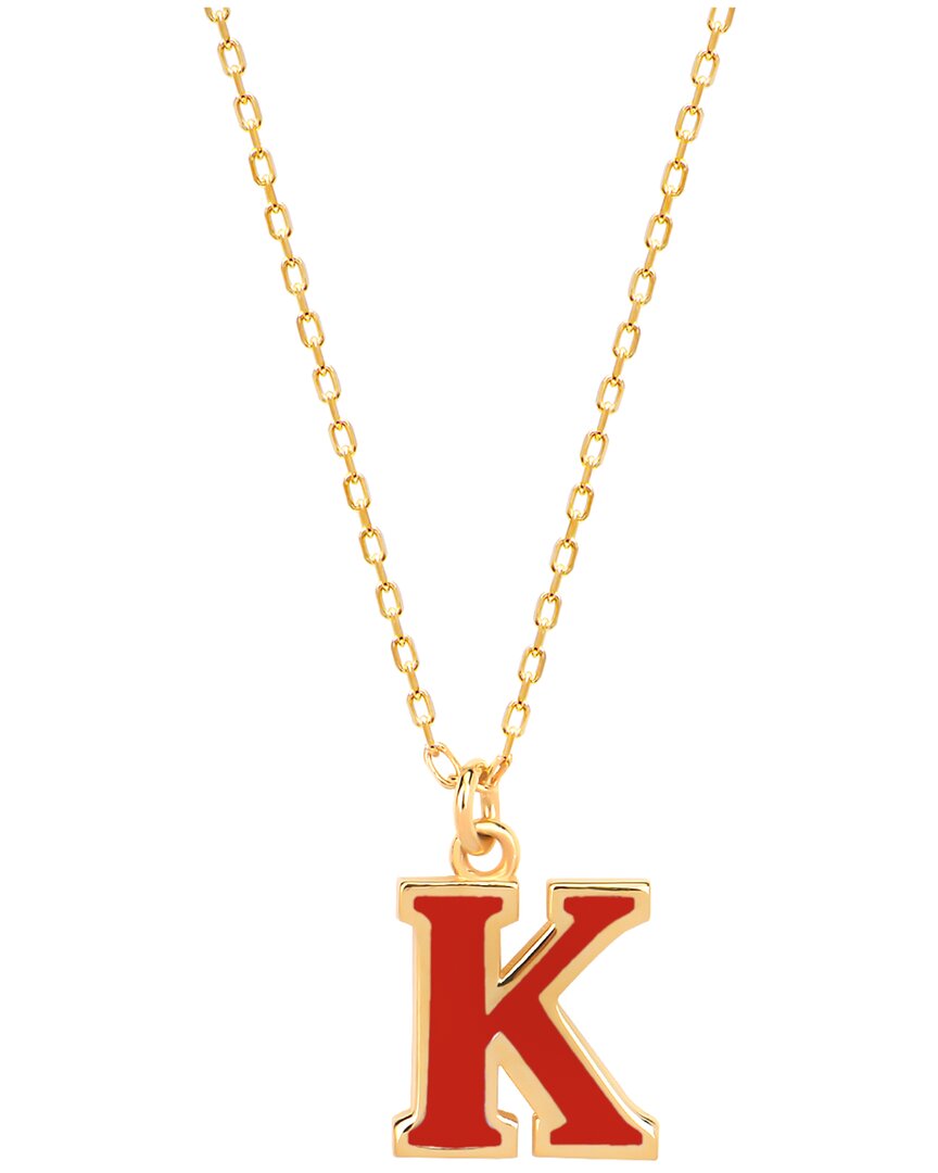 Gabi Rielle Women's Love In Bloom 14k Gold Vermeil Sterling Silver & Enamel Initial K Necklace