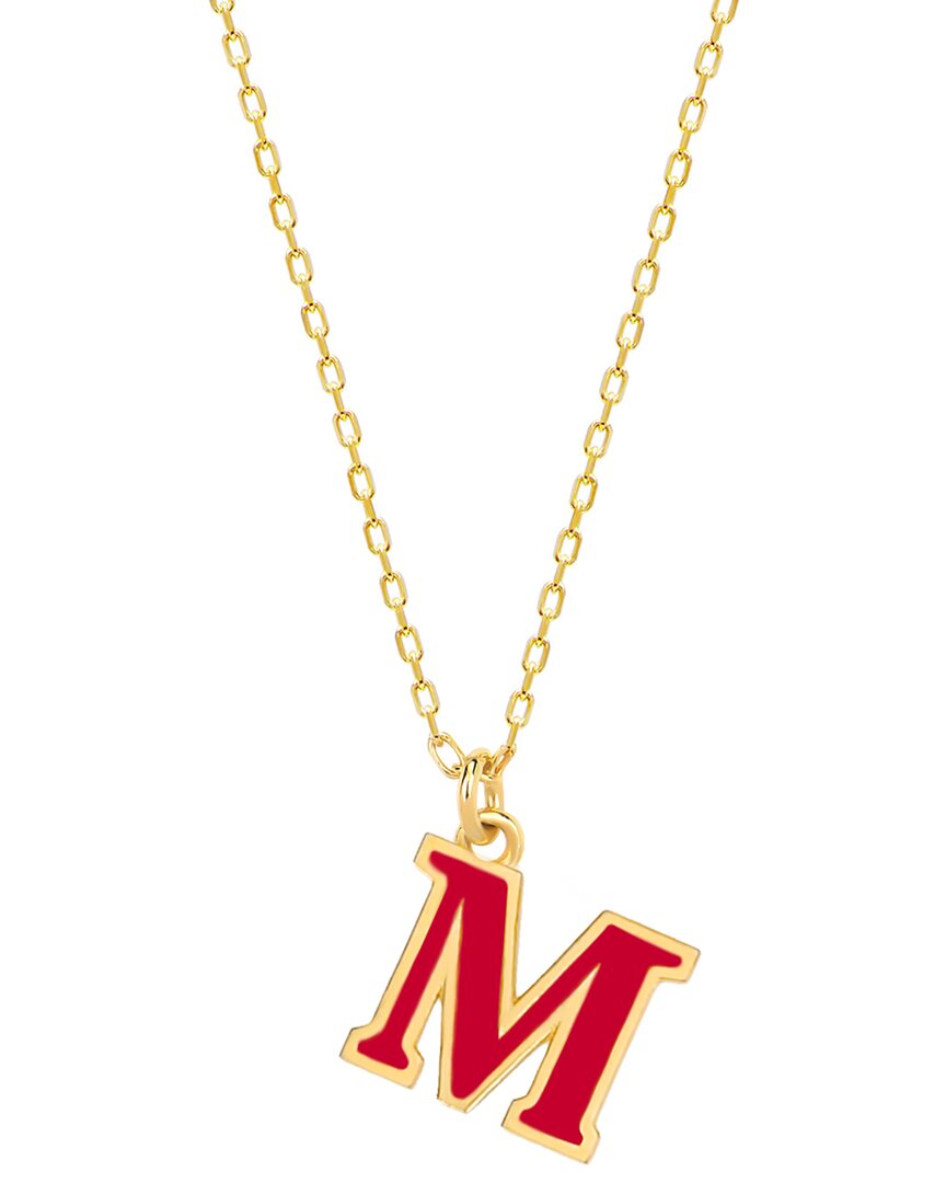 Gabi Rielle Women's Love In Bloom 14k Gold Vermeil Sterling Silver & Enamel Initial M Necklace