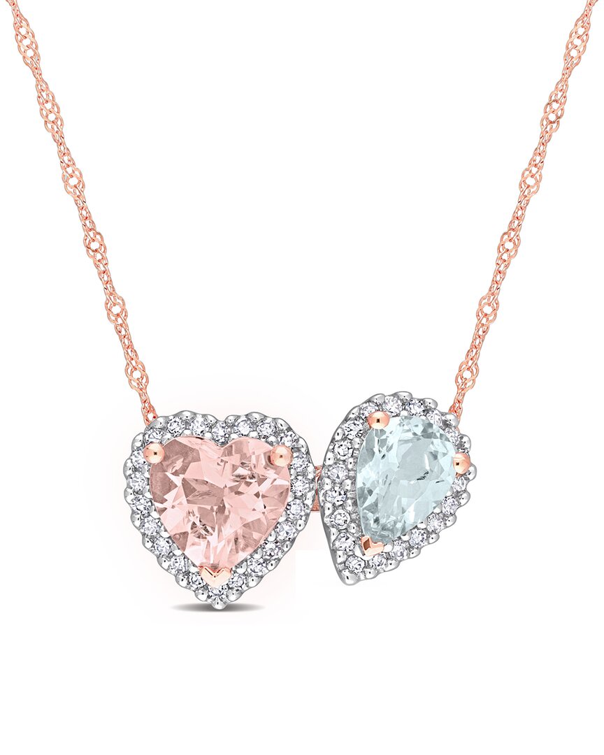 Rina Limor 14k Rose Gold 1.95 Ct. Tw. Diamond & Gemstone Pendant