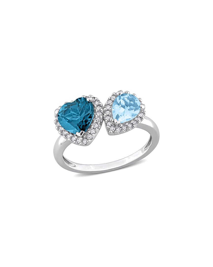 Rina Limor 14k 2.40 Ct. Tw. Diamond & Gemstone Heart Ring