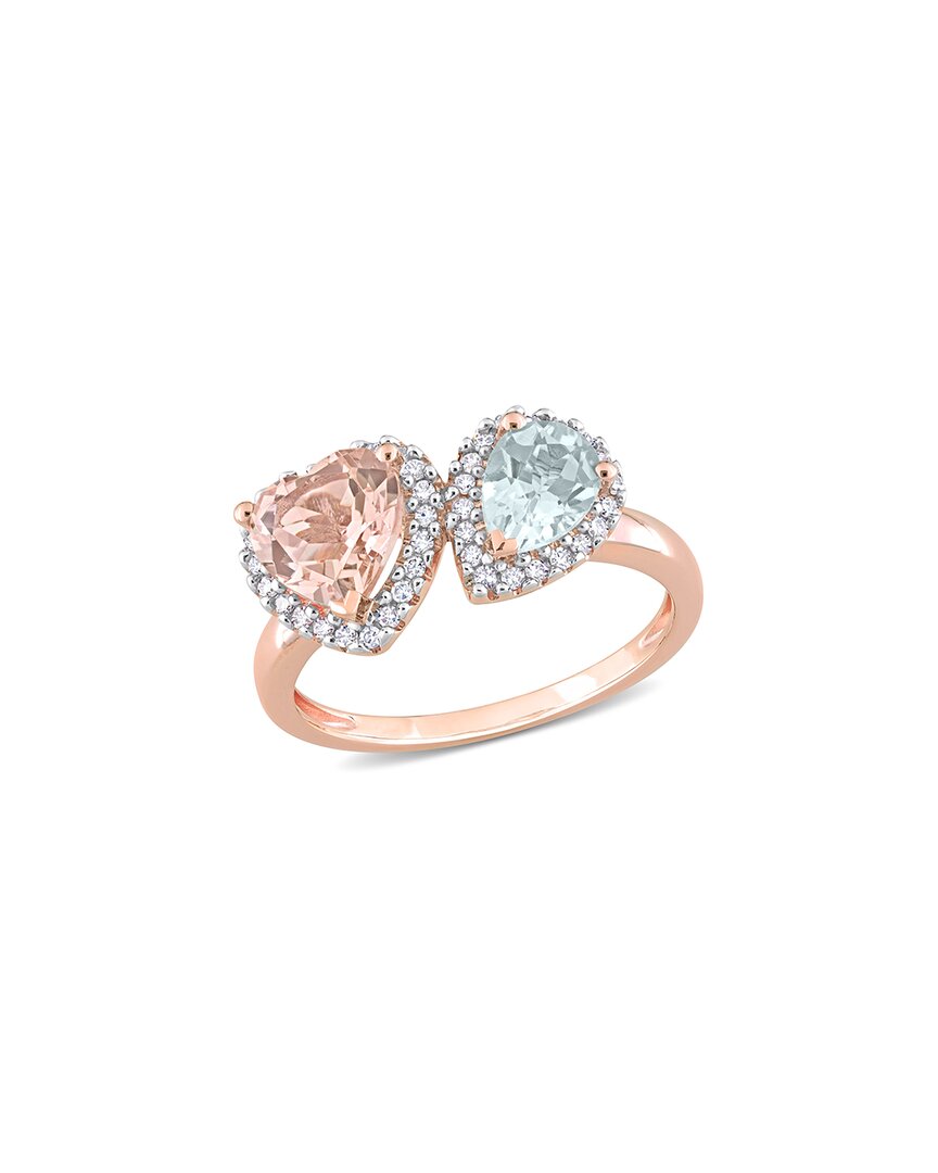 Rina Limor 14k Rose Gold 1.95 Ct. Tw. Diamond & Gemstone Ring