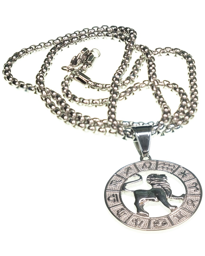 Shop Jean Claude Dell Arte Stainless Steel Leo Pendant Necklace