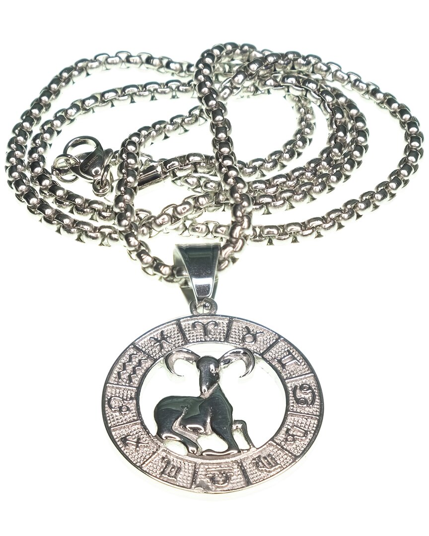 Shop Jean Claude Dell Arte Stainless Steel Aries Pendant Necklace