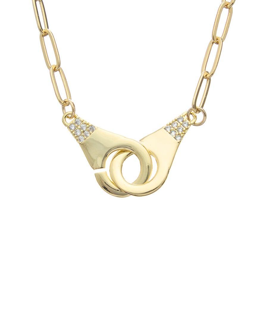 Juvell 18k Plated Cz Handcuff Necklace