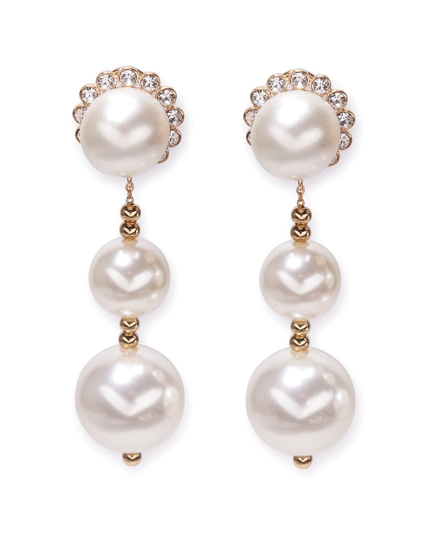 Carolina Herrera Cz Crystal Scallop Drop Earrings