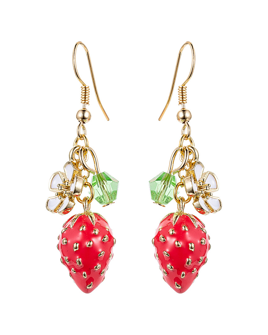 Eye Candy La Strawberry Fresh Cz Crystal Drop Earring