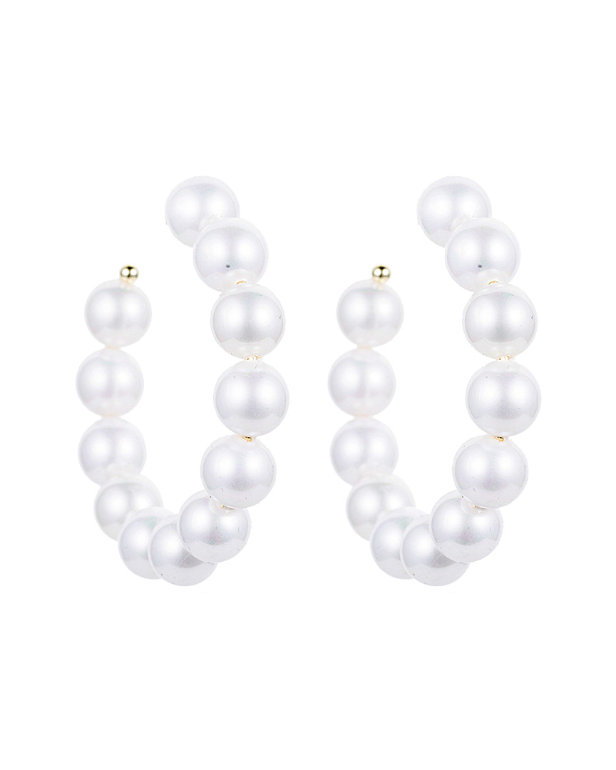 Eye Candy La Sharon Fresh Water Pearl Loop Earrings