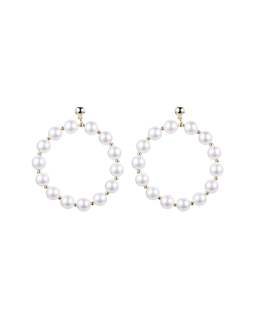 Eye Candy La Diana Fresh Water Pearl Loop Earrings