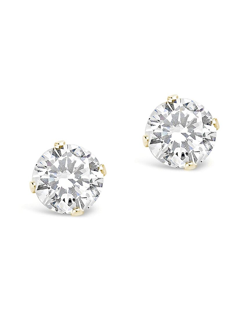 Sterling Forever 14k Over Silver Cz Studs