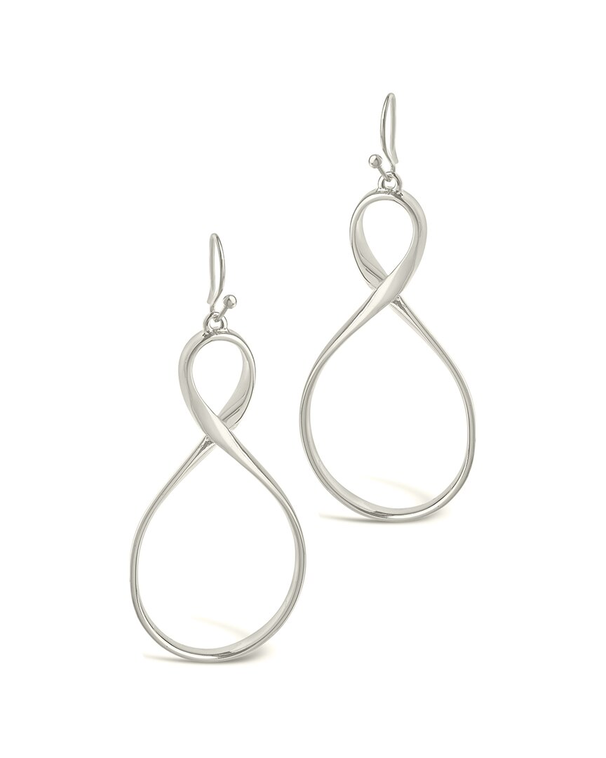 Sterling Forever Rhodium Plated Infinity Drop Earrings