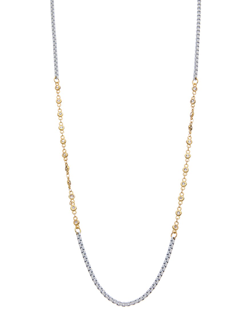 Juvell 18k Plated Cz Link Necklace