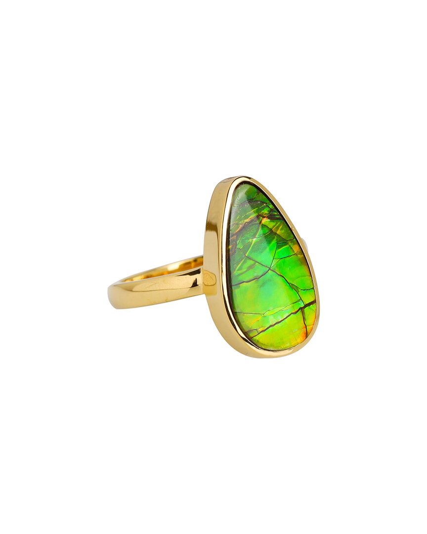 Tiramisu 14k Over Silver 7.70 Ct. Tw. Ammolite Ring
