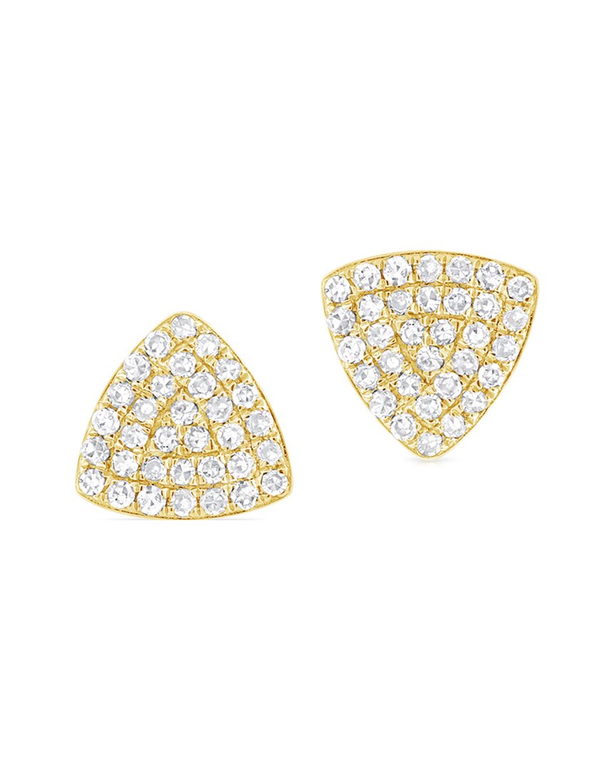 Sabrina Designs 14k 0.18 Ct. Tw. Diamond Triangle Studs In Gold